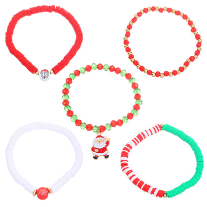 Christmas Suit Beaded Letters Santa Claus Bracelets