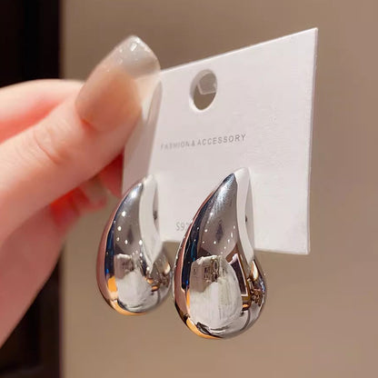 Metal Cold Style Water Drop Shape Female Niche Senior Earrings