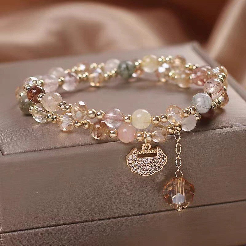 Women's Natural Crystal Korean High-grade Design Color Bracelets