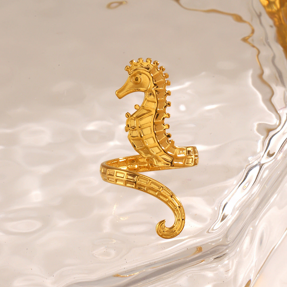 Women's Fashion Popular Ocean Element Seahorse For Rings