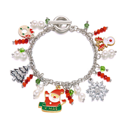 Creative Cartoon Santa Claus Elk Tree Bracelets