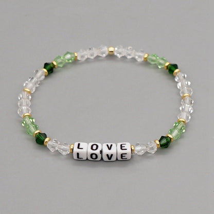 Women's Bohemian Style Crystal Letter Simple Personality Bracelets