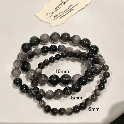 Women's & Men's Natural Obsidian Beaded For Lovers Wild Simple Bracelets