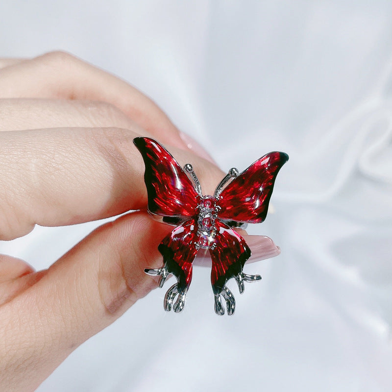 Glazed Butterfly Opening Female Temperamental Minority Rings