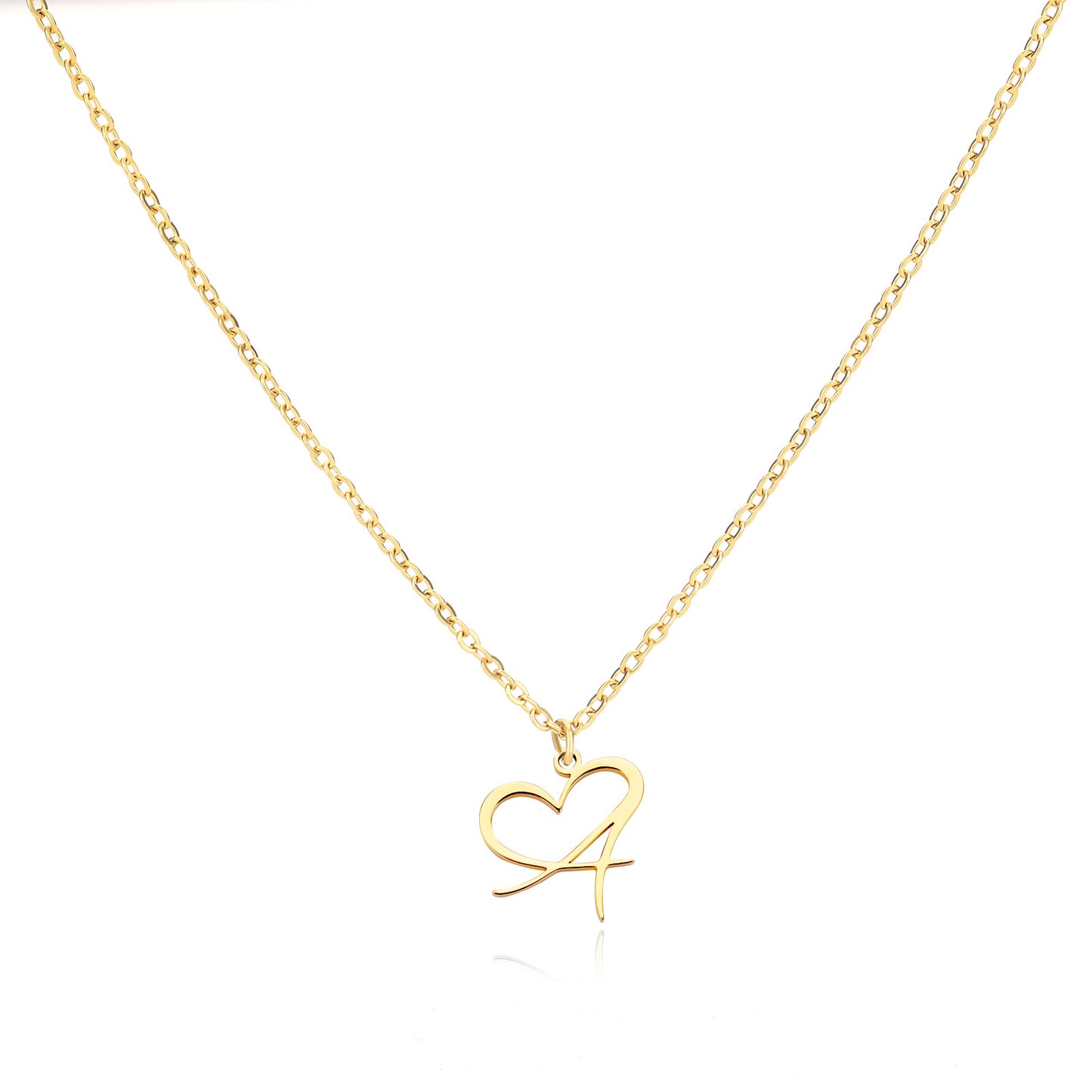 Gold Capital English Letter Stainless Steel Necklaces