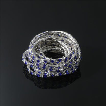 Rhinestone Stretch Bridal Korean Single Row Bracelets