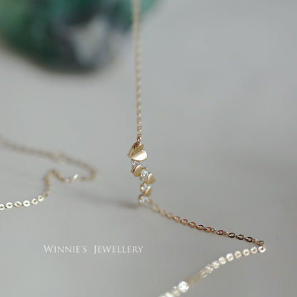 Women's Sterling Sier Gold-plated Row Of Love Niche Necklaces