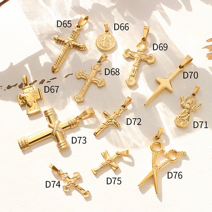 Hot Cross Small Scissors Ornament Parts Pendants