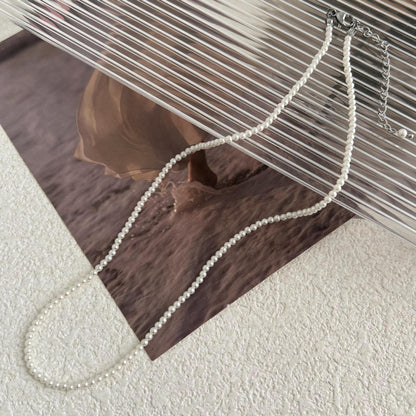 Women's Pearl Twin Sterling Sier Light Luxury Necklaces