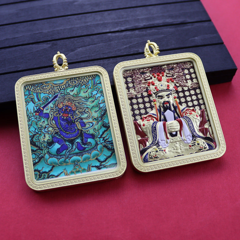 Eight Guards Dragon Five Master Three-dimensional Double-sided Tibetan Pendants