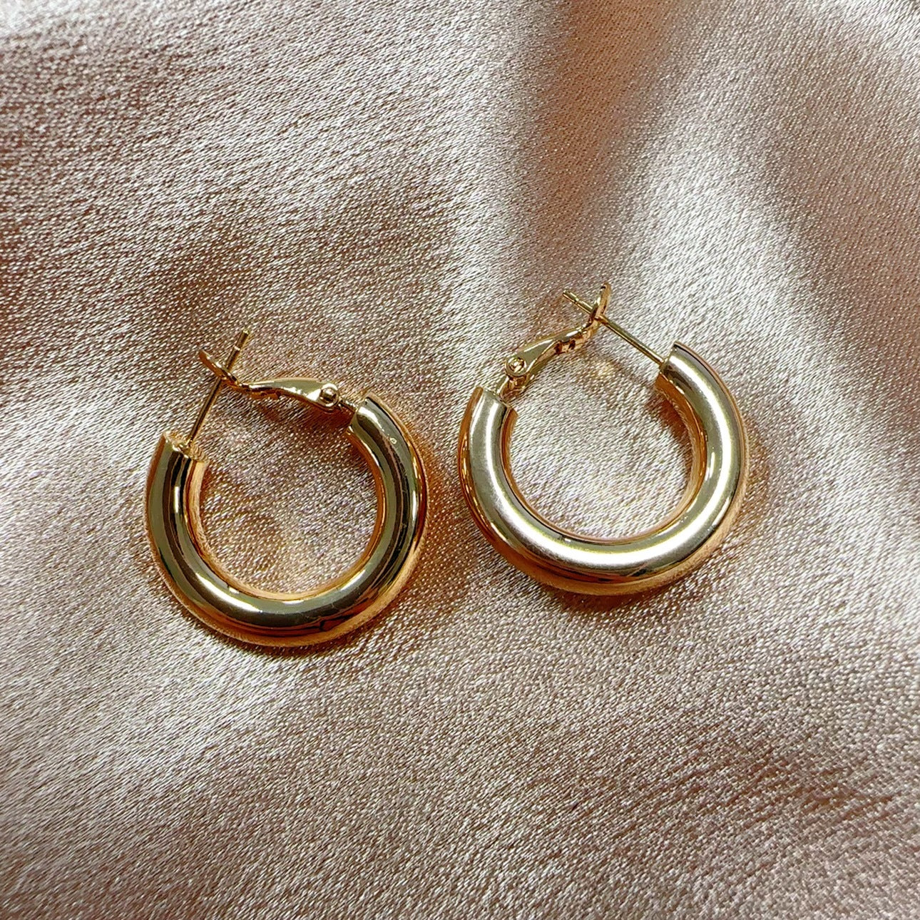 Needle Real Gold Plating Hollow Brass Rings