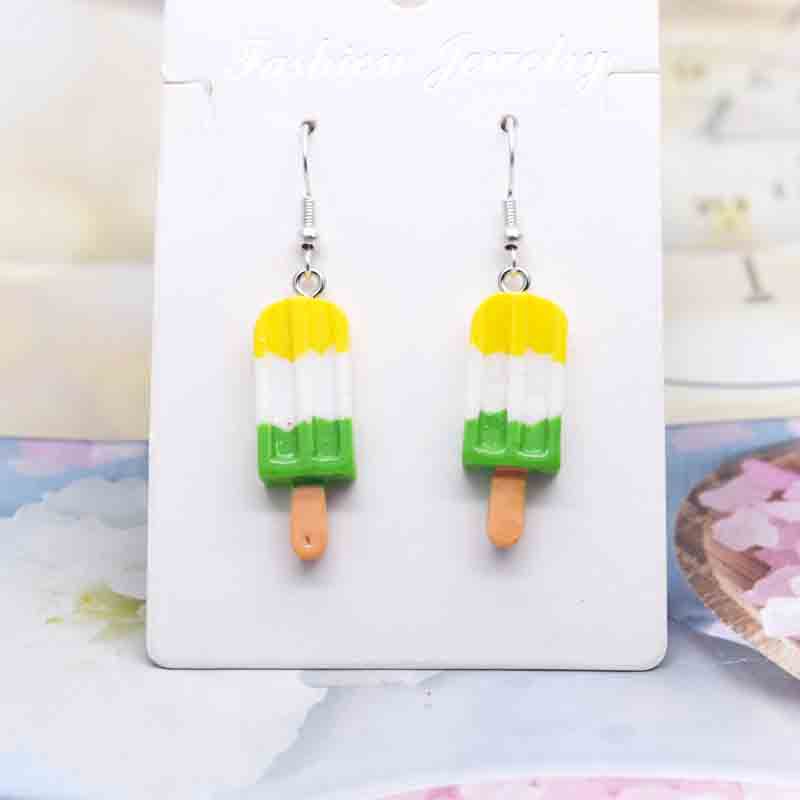 Ice Cream Candy Drink Resin Homemade Earrings