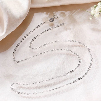 Sier O-shaped Chain Box Clavicle Ornament Necklaces