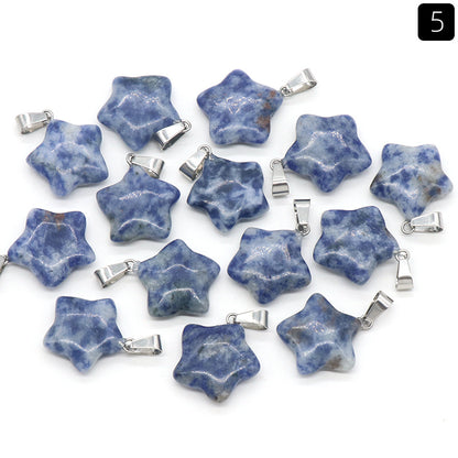 Beautiful Five-pointed Star Natural Stone Accessories Pendants