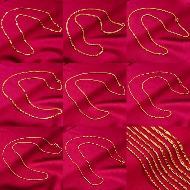 Women's Vietnam Placer Gold Lengthened For Fashion Necklaces