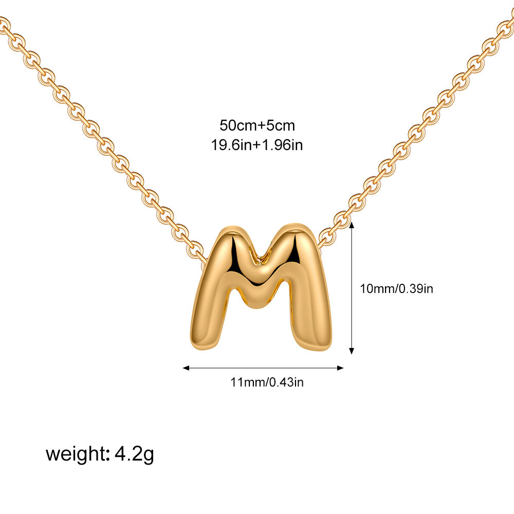 English Letter Simple High-grade Stainless Steel Necklaces