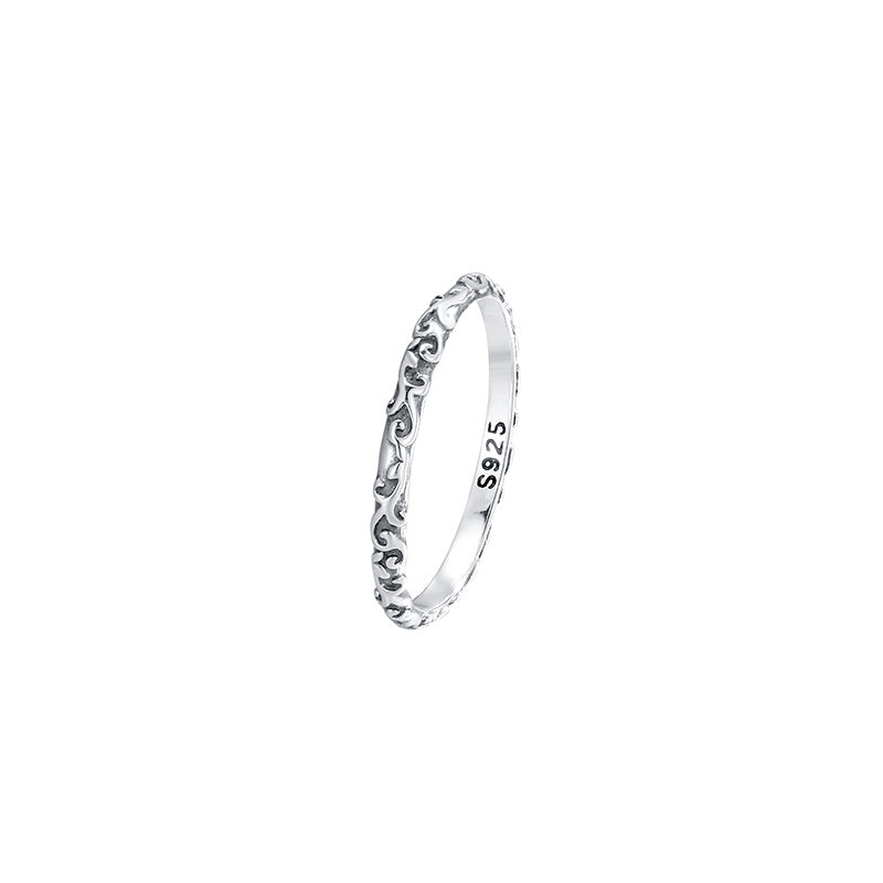 Entire Sterling Sier Female Simple Small Rings