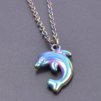 Stainless Steel Hydraulic Rainbow Color Titanium Pendants