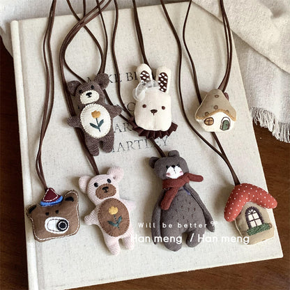 Small Animal Brown Female High Sense Necklaces