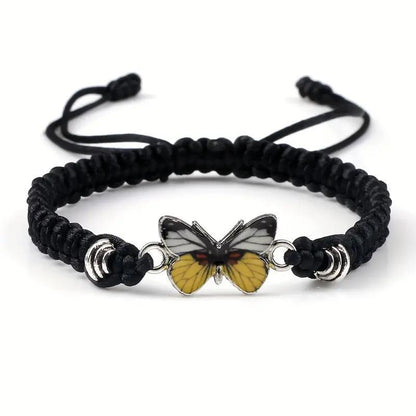 Women's Slouchy Butterfly Woven Adjustable Insect Bracelets