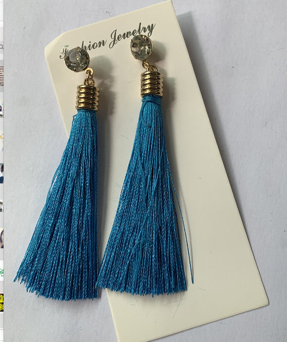 Women's Fashion Popular Bohemian Long Fringe Earrings