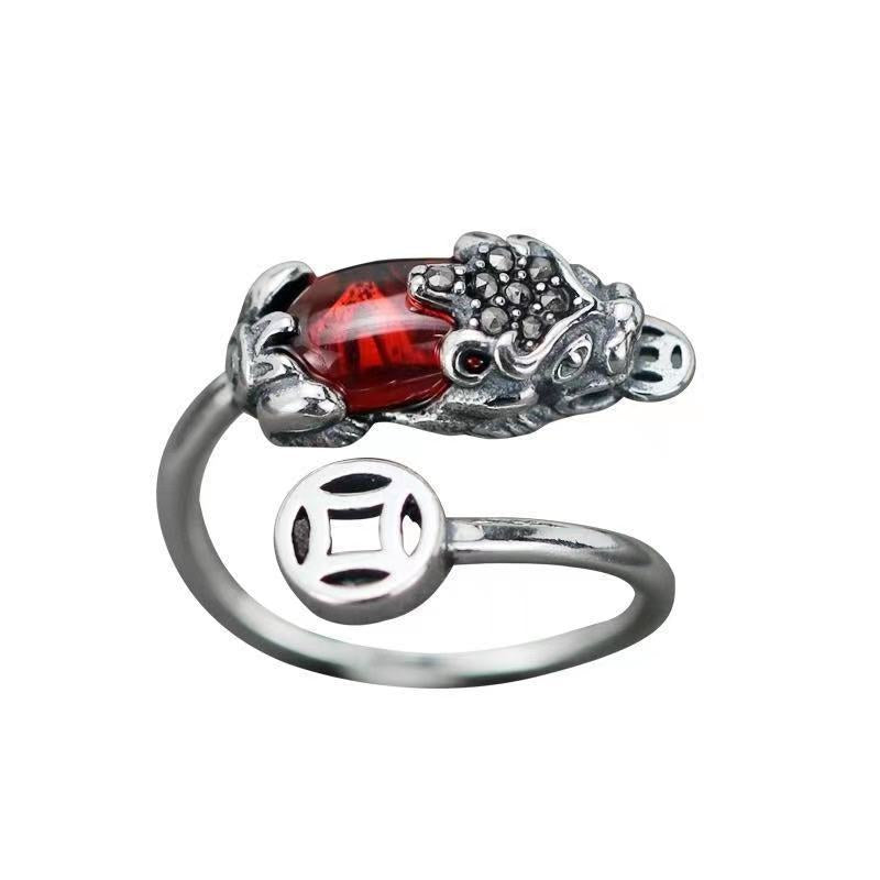 Men's Mouth Domineering Fashion Set Stacked Single Rings