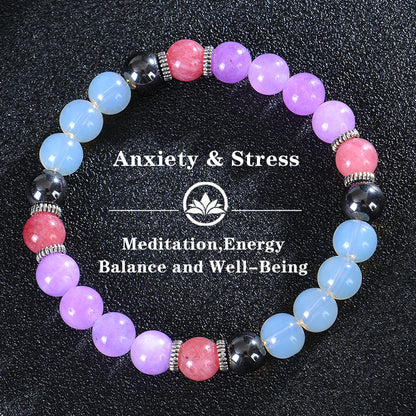Bohemian Colorful Stone Tigereye Crystal String Beads Bracelets