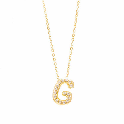 Chubby Letter Clavicle Chain Simplicity Birthday Necklaces