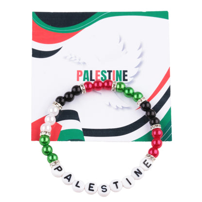 Women's & Men's Woven Rope Letter Colorful Beads Palestinian Bracelets