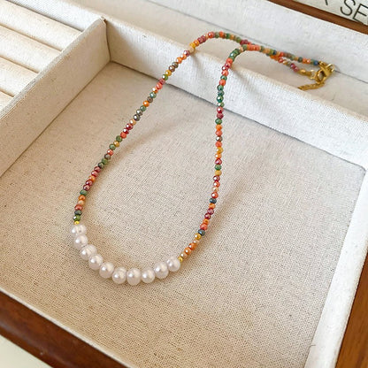 Shell Pearls Baroque Pearl Simple Clavicle Necklaces