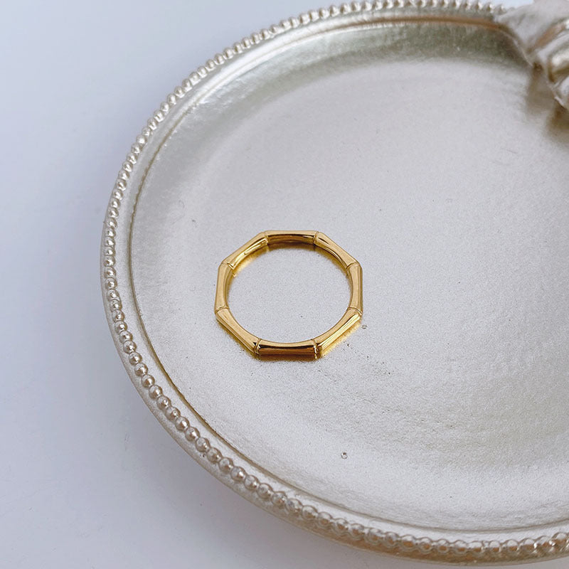 Bamboo Bone Knuckle Tail Design Light Luxury Rings