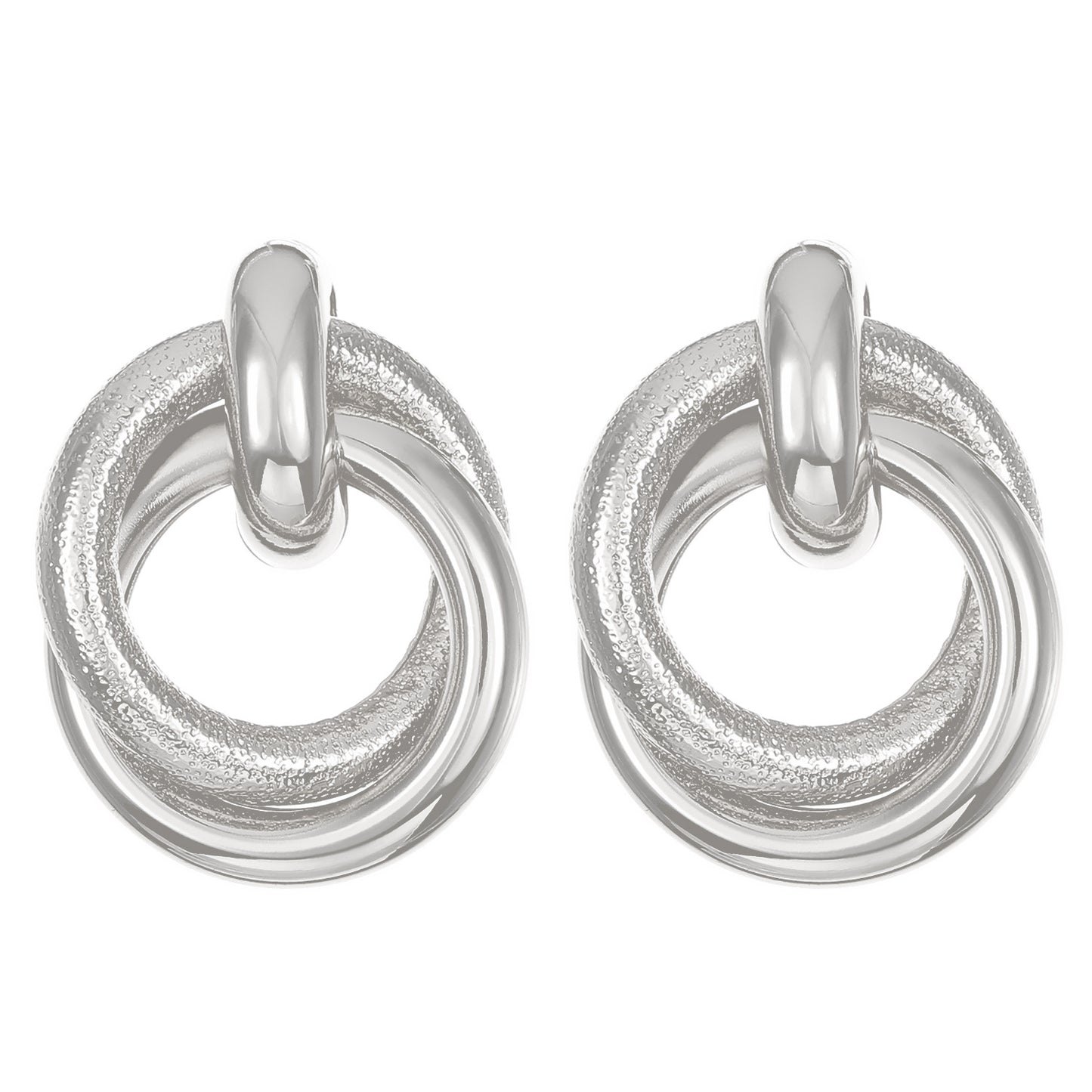 Exaggerated Geometry Female Style Alloy Winding Earrings