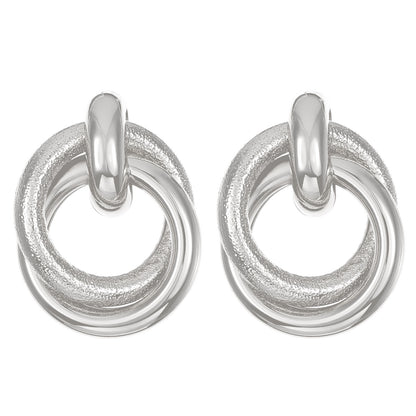 Exaggerated Geometry Female Style Alloy Winding Earrings