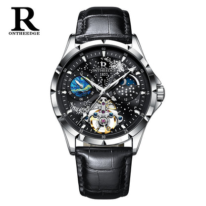 Men's Starry Luminous Business Watch Automatic Hollow Mechanical Watches