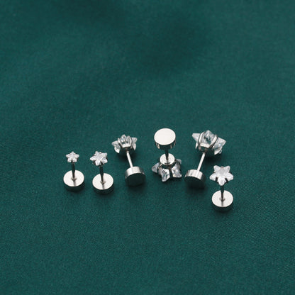 Flat Zircon Ear Bone Small Super Earrings