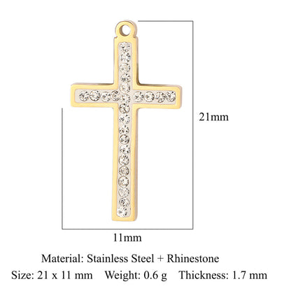 Bead Cross Retro Titanium Steel Angel Pendants