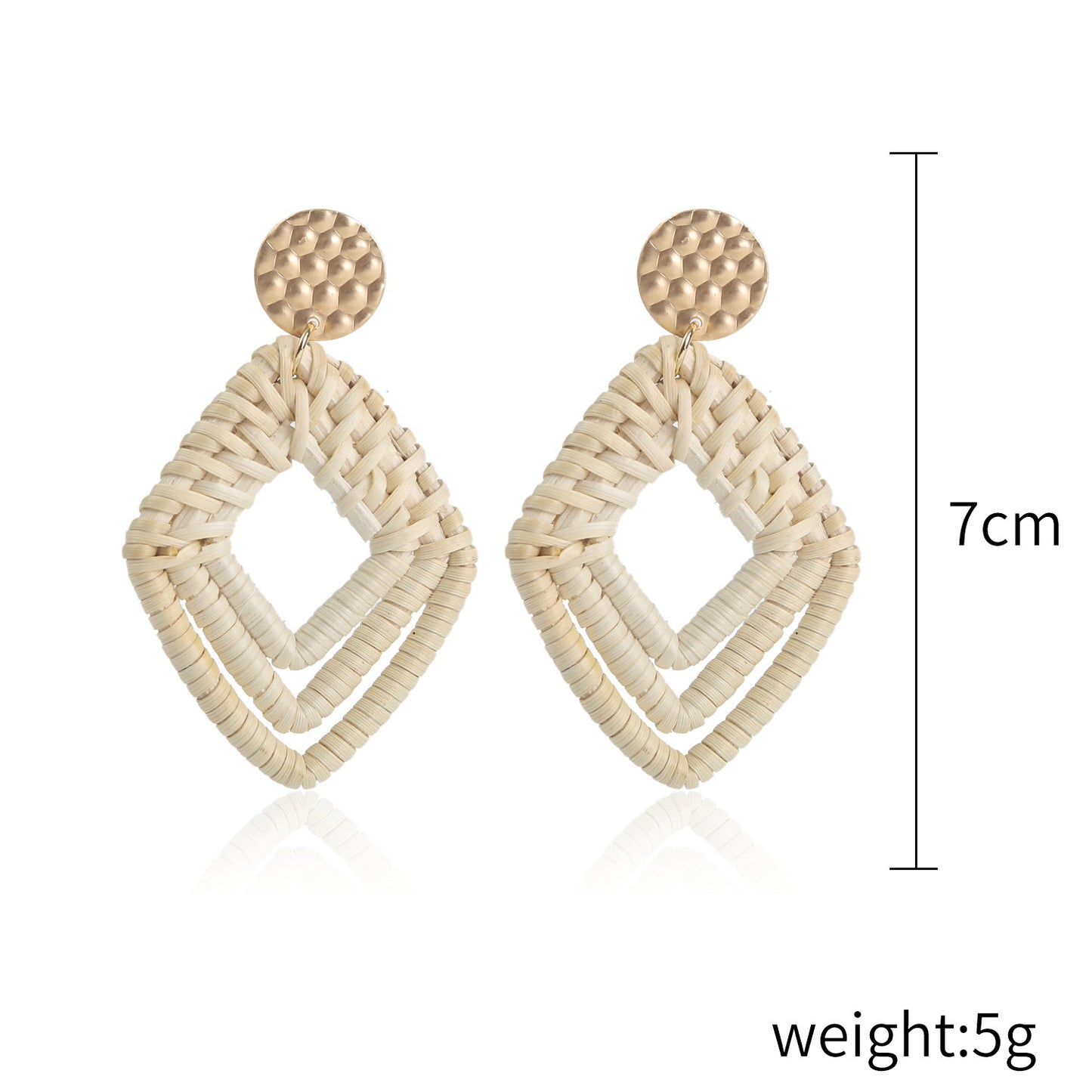 Glamorous Tassel Suit Bohemian Wood Rattan Earrings