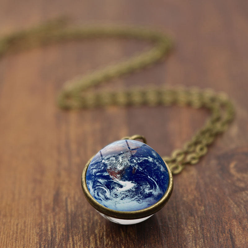 Women's Double-faced Crystal Glass Ball For Jewelry Pendants
