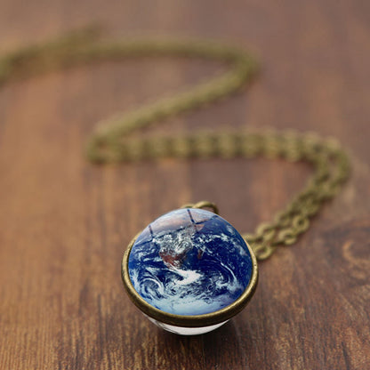 Women's Double-faced Crystal Glass Ball For Jewelry Pendants