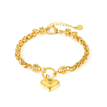 Women's Ornament Fashion Style Love Stainless Steel Jewelry Personality High-grade Bracelets