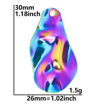 Colorful Vacuum Plating Stainless Steel Geometric Spacer Pendants