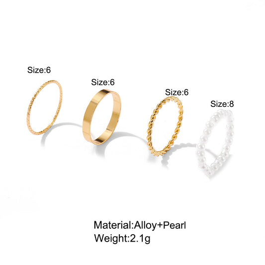 Set Suit Combination Personalized Cold Style Simple Rings