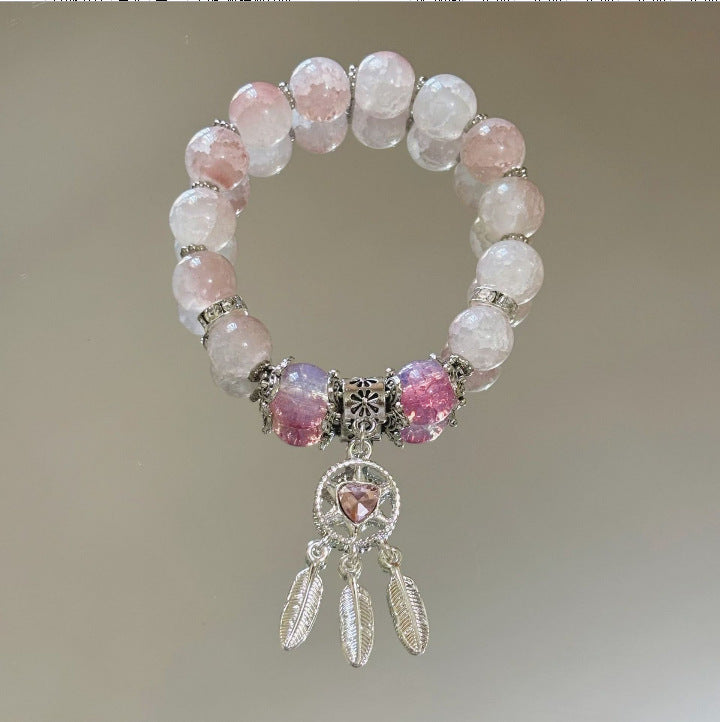 Peach Butterfly Beaded Girlfriends Niche Super Fairy Bracelets