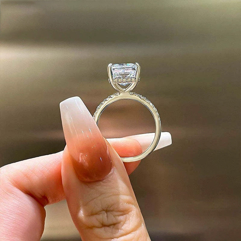 Women's Oran Jewelry Sier Inlay Zircon Rhinestone Rings