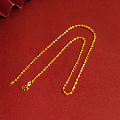 Women's Alluvial Gold Jewelry High-grade Niche Chain Necklaces