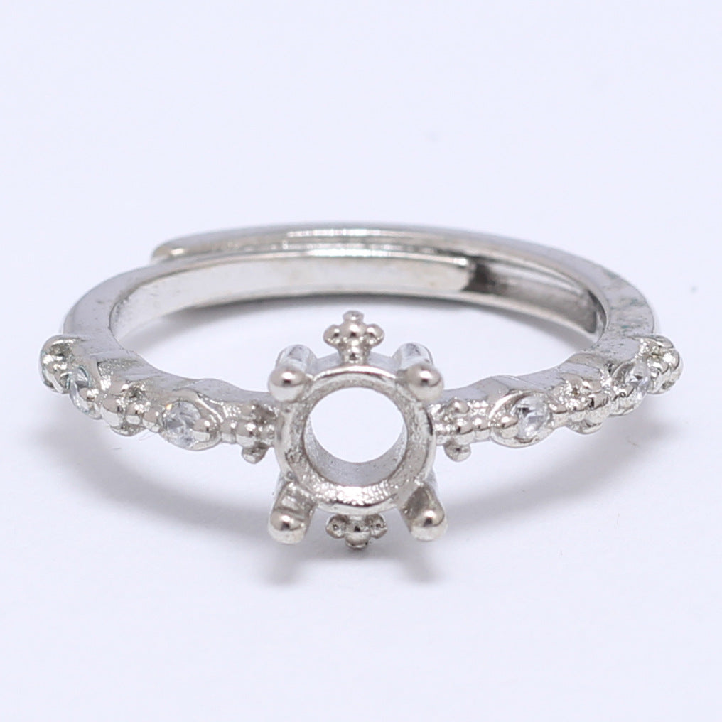 Frame Open Mouth Autumn Copper Alloy Electroplating Sier Rings
