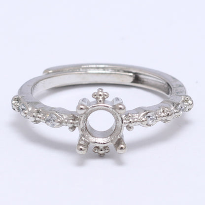 Frame Open Mouth Autumn Copper Alloy Electroplating Sier Rings