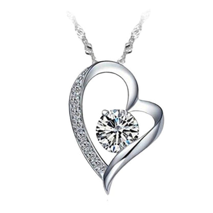 Sterling Sier Heart-shaped Female Korean Jewelry Necklaces
