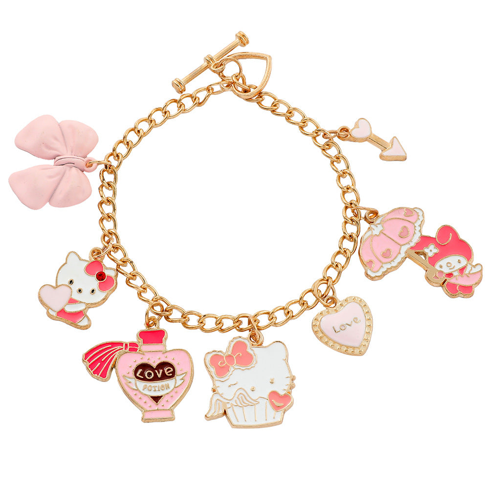 Anime Hello Kitty Clow Beaded Ornament Bracelets