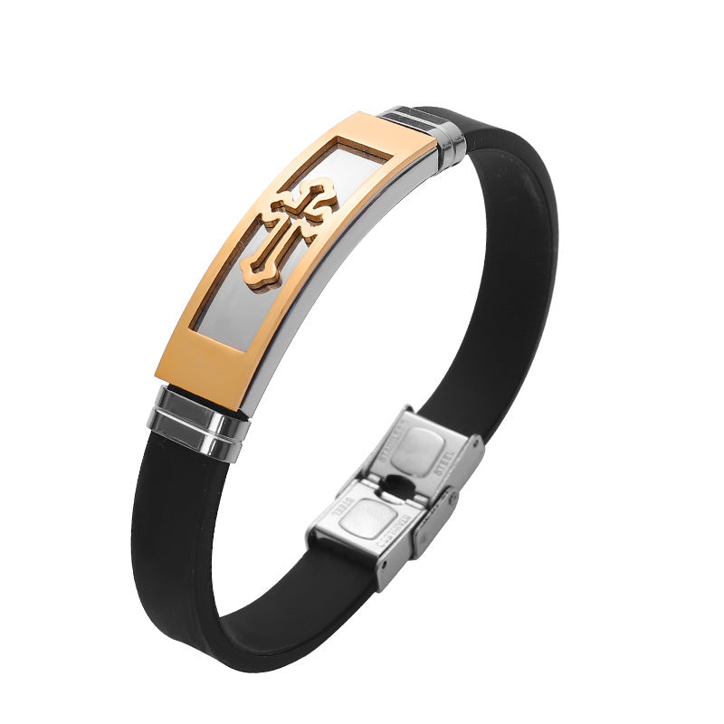 Men's Hand Jewelry Stainless Steel Electroplated Cutting Bracelets